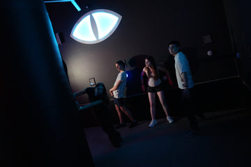 People playing evil eye game as part of school holiday activities Sydney experience
